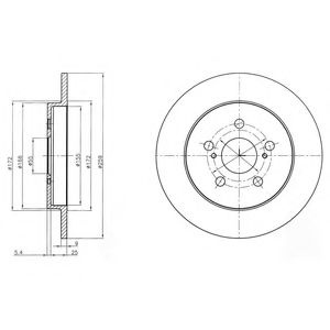 Disc frana TOYOTA PRIUS (ZVW3) (2009 - 2016) DELPHI BG4201C piesa NOUA