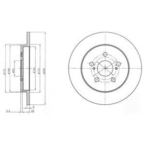 Disc frana TOYOTA PRIUS (ZVW3) (2009 - 2016) DELPHI BG4201C piesa NOUA