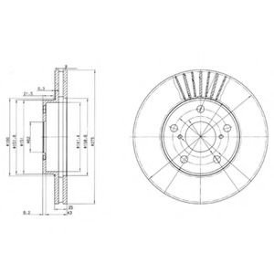 Disc frana TOYOTA RAV 4 II (CLA2, XA2, ZCA2, ACA2) (2000 - 2005) DELPHI BG3856 piesa NOUA