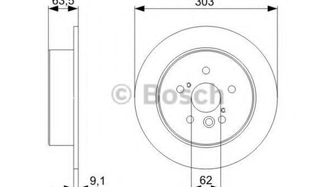 Disc frana TOYOTA RAV 4 II (CLA2, XA2, ZCA2, ACA2) (2000 - 2005) BOSCH 0 986 479 C02 piesa NOUA