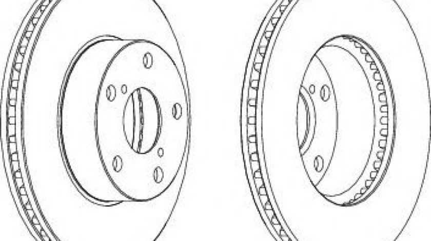 Disc frana TOYOTA RAV 4 II (CLA2, XA2, ZCA2, ACA2) (2000 - 2005) FERODO DDF1216C piesa NOUA