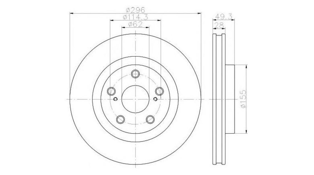 Disc frana Toyota RAV 4 IV (ZSA4_, ALA4_) 2012-2016 #2 0986479617