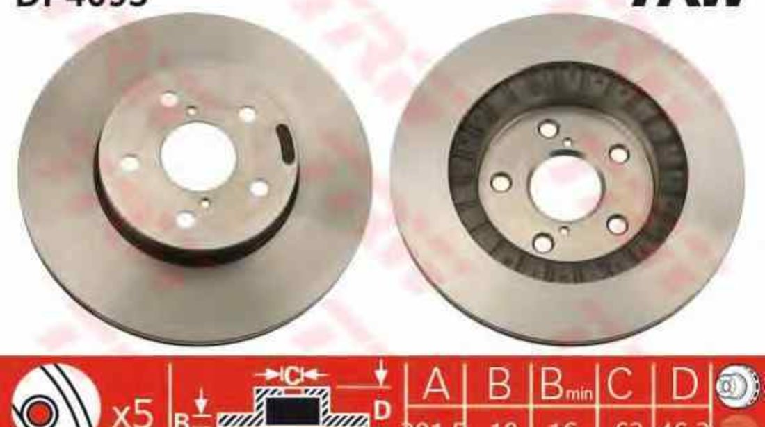 Disc frana TOYOTA RAV 4   SXA1 TRW DF4093