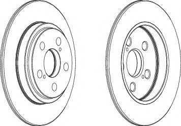 Disc frana TOYOTA URBAN CRUISER (NSP1, NLP1, ZSP1, NCP11) (2007 - 2016) FERODO DDF1866 piesa NOUA