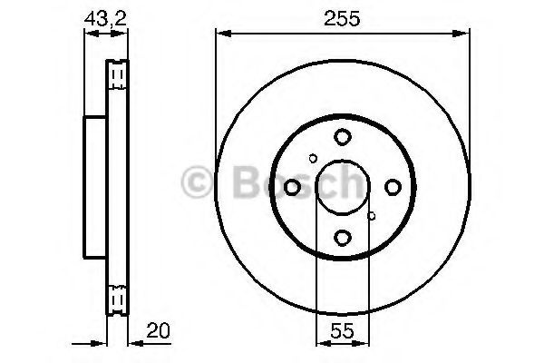 Disc frana TOYOTA YARIS (P1) (1999 - 2005) BOSCH 0 986 479 012 piesa NOUA