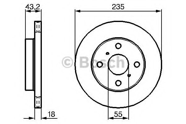Disc frana TOYOTA YARIS (P1) (1999 - 2005) BOSCH 0 986 479 B92 piesa NOUA