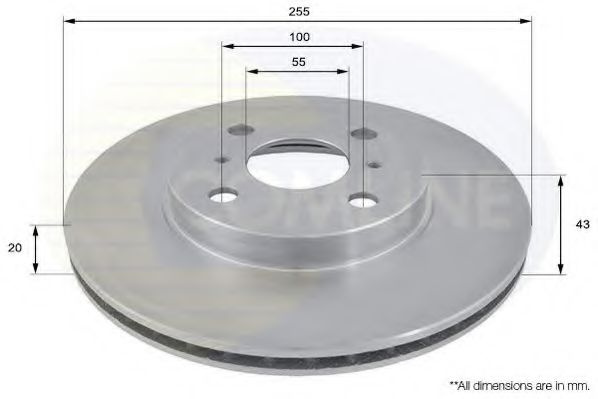 Disc frana TOYOTA YARIS (P1) (1999 - 2005) COMLINE ADC0194V piesa NOUA