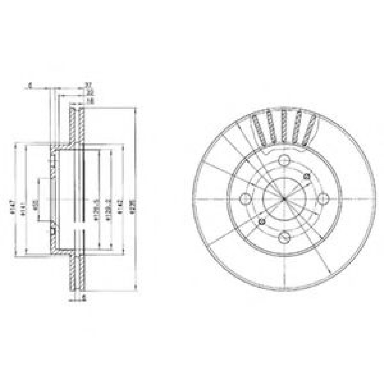 Disc frana TOYOTA YARIS (P1) (1999 - 2005) DELPHI BG3519 piesa NOUA
