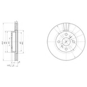 Disc frana TOYOTA YARIS (P1) (1999 - 2005) DELPHI BG3520 piesa NOUA