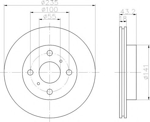 Disc frana TOYOTA YARIS (P1) (1999 - 2005) TEXTAR 92103603 piesa NOUA
