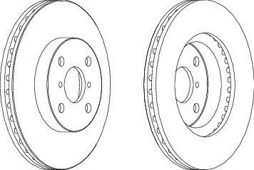 Disc frana TOYOTA YARIS (P13) (2010 - 2016) FERODO DDF1587 piesa NOUA