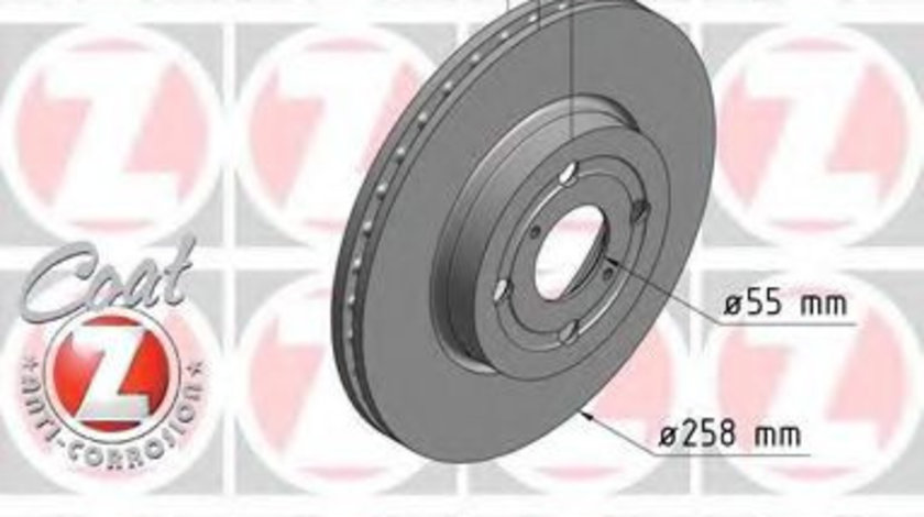 Disc frana TOYOTA YARIS (P13) (2010 - 2016) ZIMMERMANN 590.2594.20 piesa NOUA