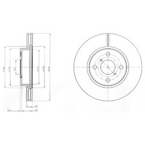 Disc frana TOYOTA YARIS (P9) (2005 - 2013) DELPHI BG4116 piesa NOUA