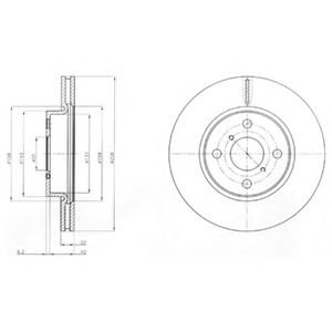 Disc frana TOYOTA YARIS (P9) (2005 - 2013) DELPHI BG4116 piesa NOUA