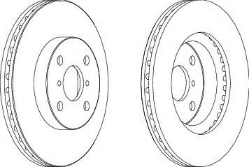 Disc frana TOYOTA YARIS (P9) (2005 - 2013) FERODO DDF1587 piesa NOUA