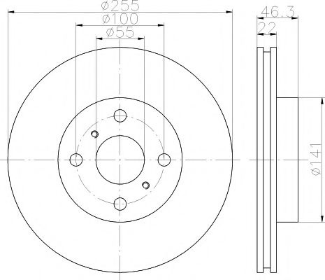 Disc frana TOYOTA YARIS (P9) (2005 - 2013) TEXTAR 92156100 piesa NOUA