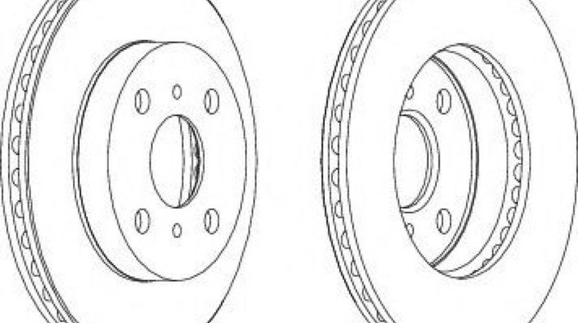 Disc frana TOYOTA YARIS VERSO (NLP2, NCP2) (1999 - 2005) FERODO DDF1084C piesa NOUA