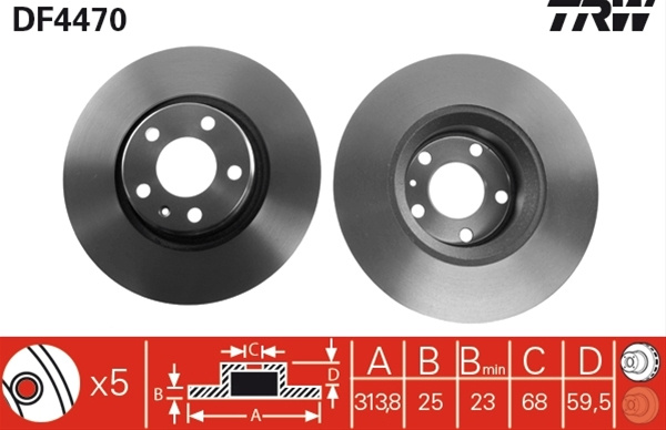 Disc Frana Trw Audi DF4470