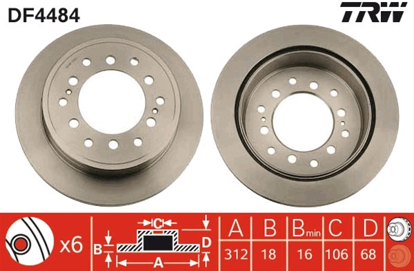 Disc Frana Trw Baw DF4484