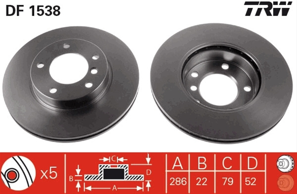 Disc Frana Trw Bmw DF1538