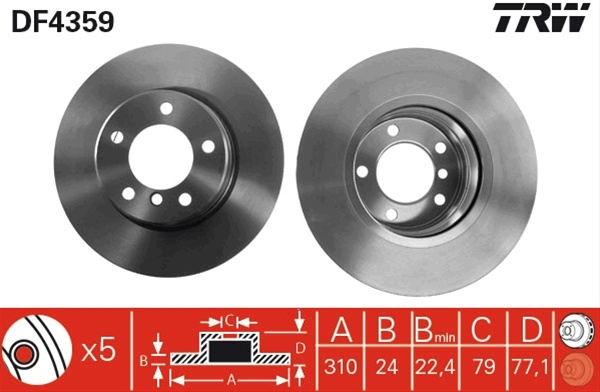 Disc Frana Trw Bmw DF4359