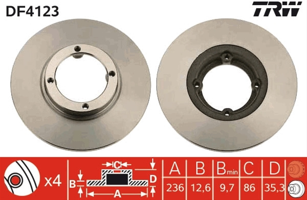 Disc Frana Trw Daewoo DF4123