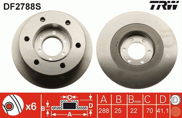 Disc Frana Trw Iveco DF2788S