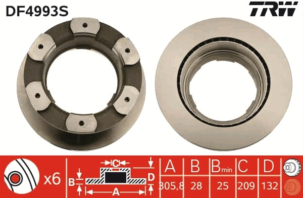 Disc Frana Trw Iveco DF4993S