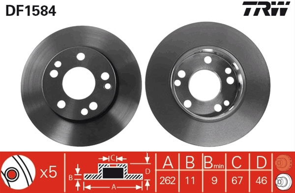 Disc Frana Trw Mercedes-Benz DF1584