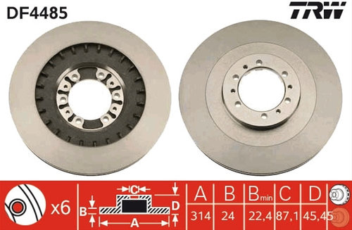 Disc Frana Trw Mitsubishi DF4485