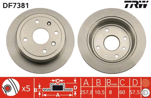 Disc Frana Trw Sgm Saab DF7381