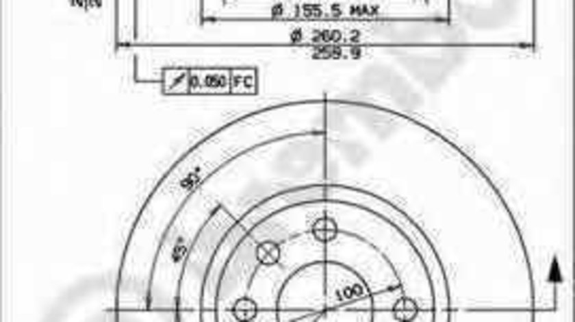 Disc frana VAUXHALL COMBO TOUR Mk II C F25 BREMBO 09.8601.10