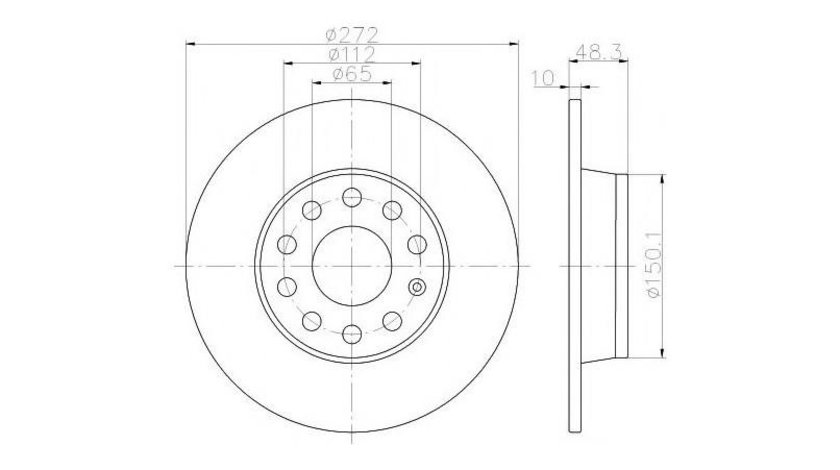 Disc frana Volkswagen AUDI A3 (8P1) 2003-2012 #2 08B41311