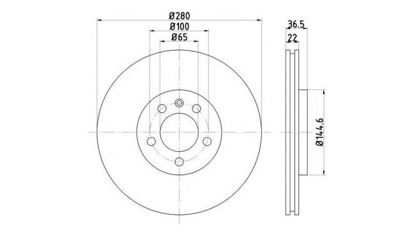 Disc frana Volkswagen VW BORA (1J2) 1998-2005 #2 09701210