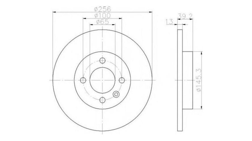 Disc frana Volkswagen VW CADDY Mk II (9K9A) 1995-2004 #2 08514910