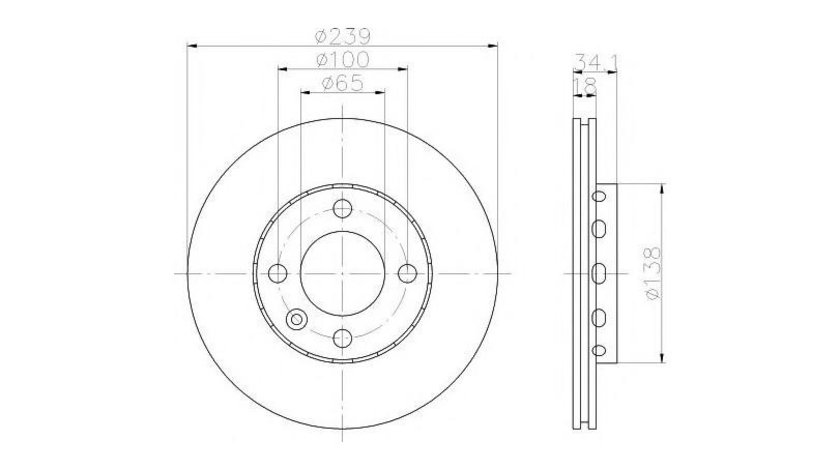 Disc frana Volkswagen VW LUPO (6X1, 6E1) 1998-2005 #2 09679910