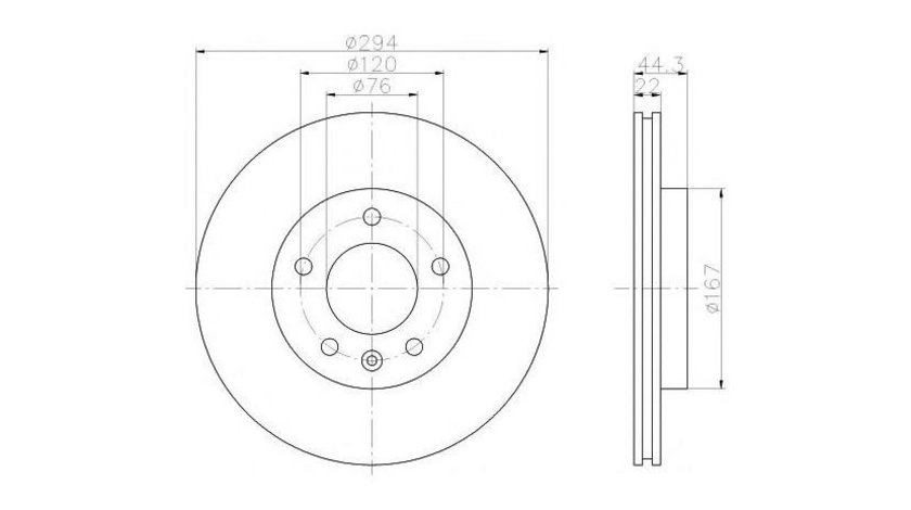 Disc frana Volkswagen VW MULTIVAN Mk V (7HM, 7HN, 7HF, 7EF, 7EM, 7EN) 2003-2016 #2 0986479097