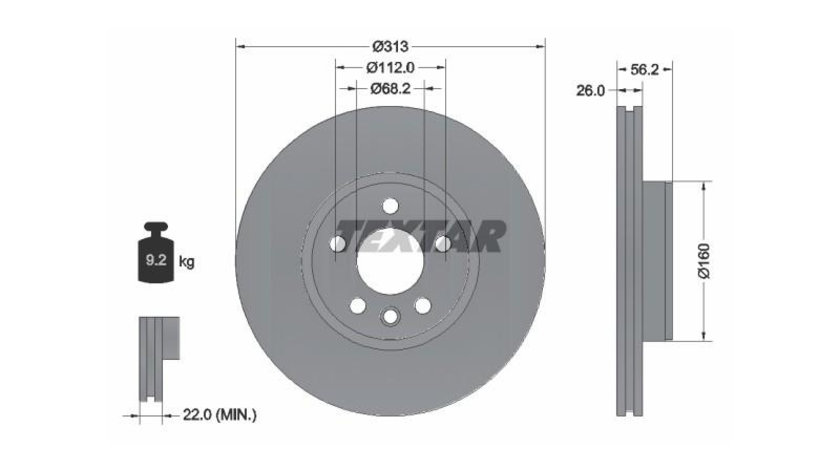 Disc frana Volkswagen VW TRANSPORTER / CARAVELLE Mk IV bus (70XB, 70XC, 7DB, 7DW) 1990-2003 #2 0986478296