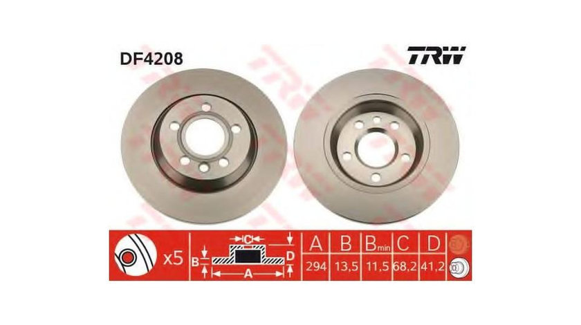 Disc frana Volkswagen VW TRANSPORTER / CARAVELLE Mk IV bus (70XB, 70XC, 7DB, 7DW) 1990-2003 #2 08917610