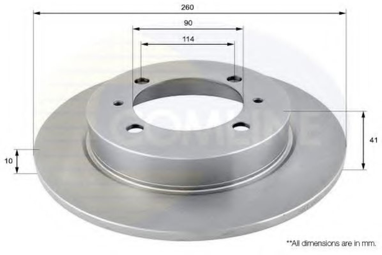Disc frana VOLVO S40 I (VS) (1995 - 2004) COMLINE ADC0355 piesa NOUA