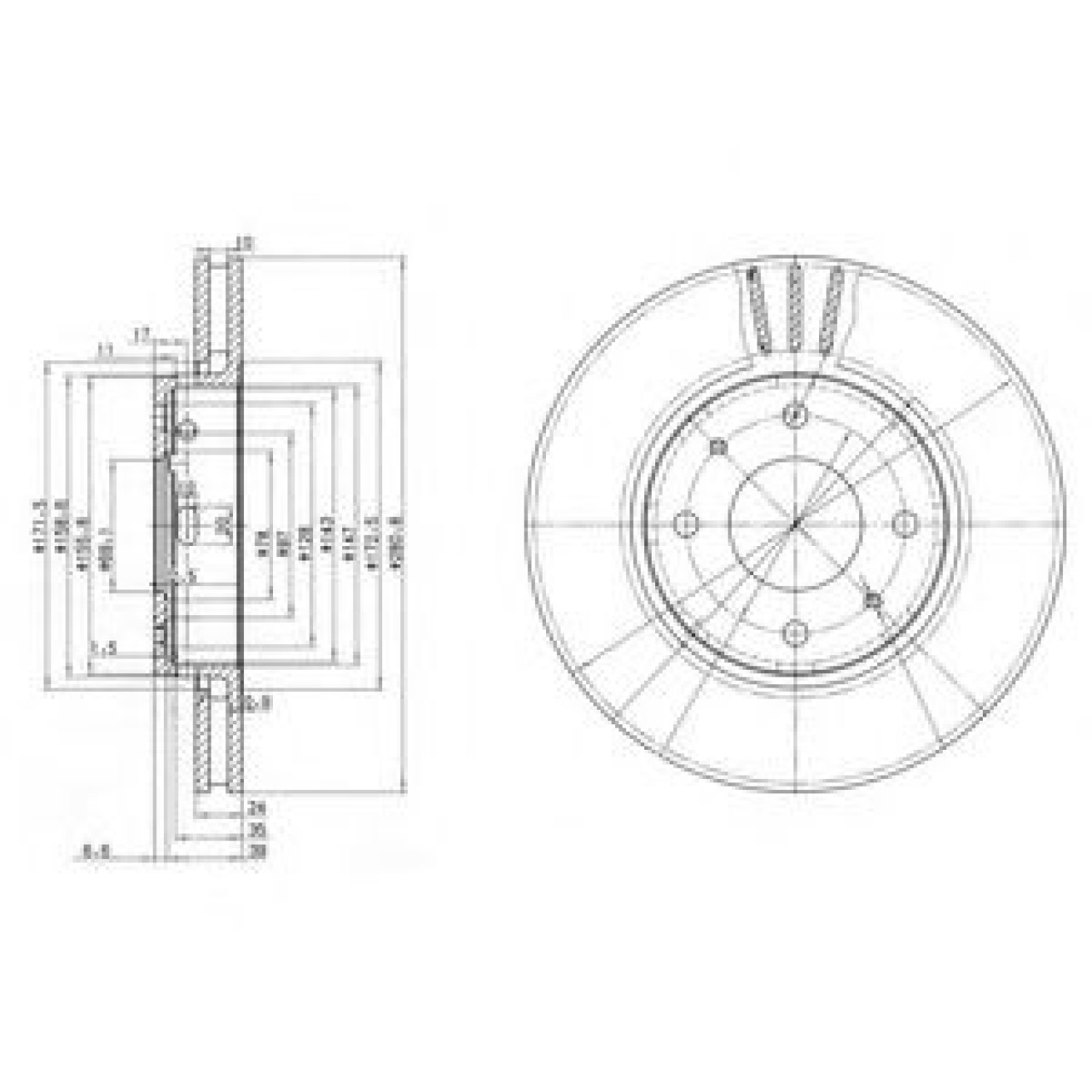 Disc frana VOLVO S40 I (VS) (1995 - 2004) DELPHI BG3501C piesa NOUA