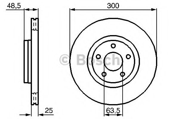 Disc frana VOLVO S40 II (MS) (2004 - 2016) BOSCH 0 986 479 C52 piesa NOUA