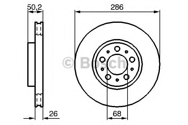Disc frana VOLVO S60 I (2000 - 2010) BOSCH 0 986 479 210 piesa NOUA