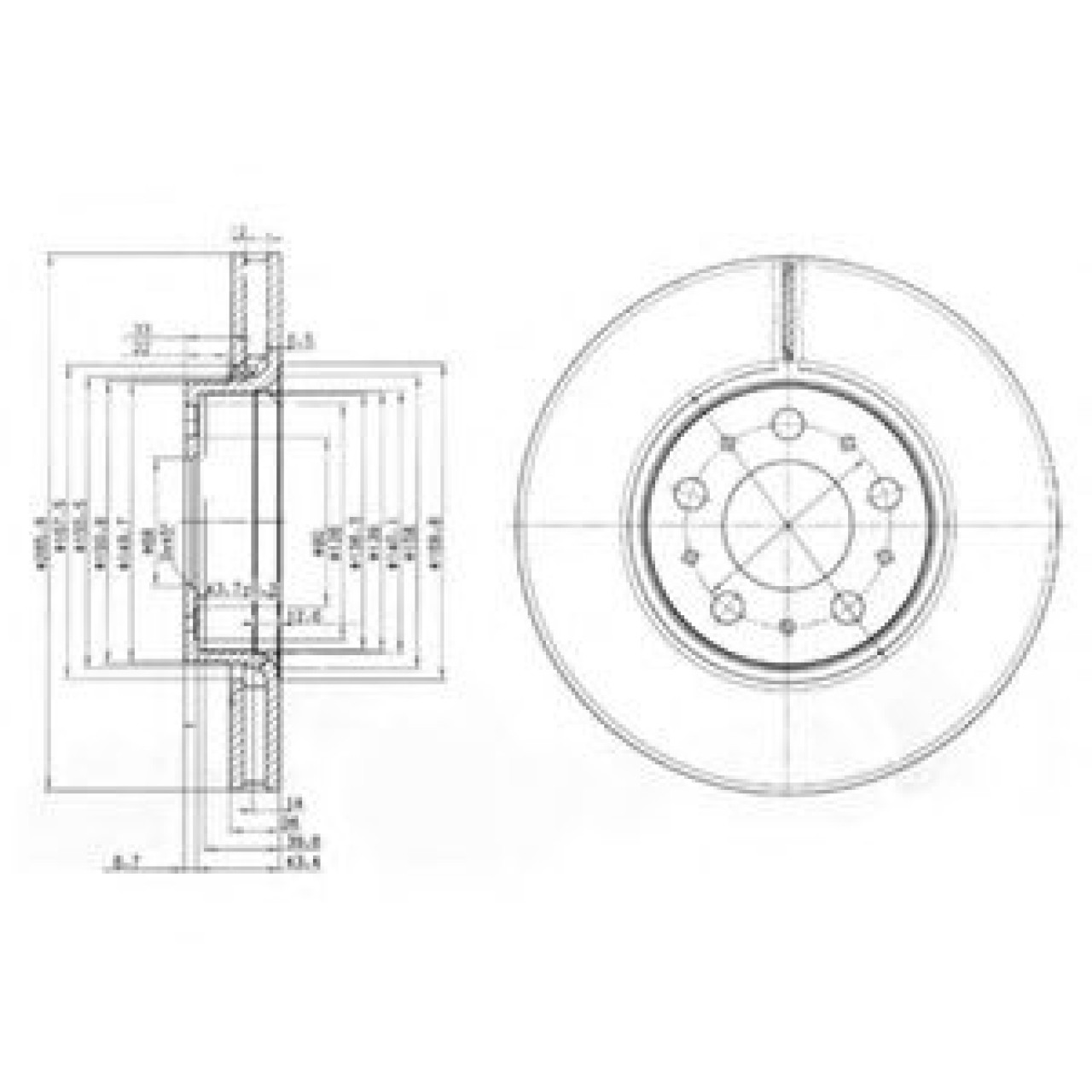 Disc frana VOLVO S60 I (2000 - 2010) DELPHI BG3513 piesa NOUA