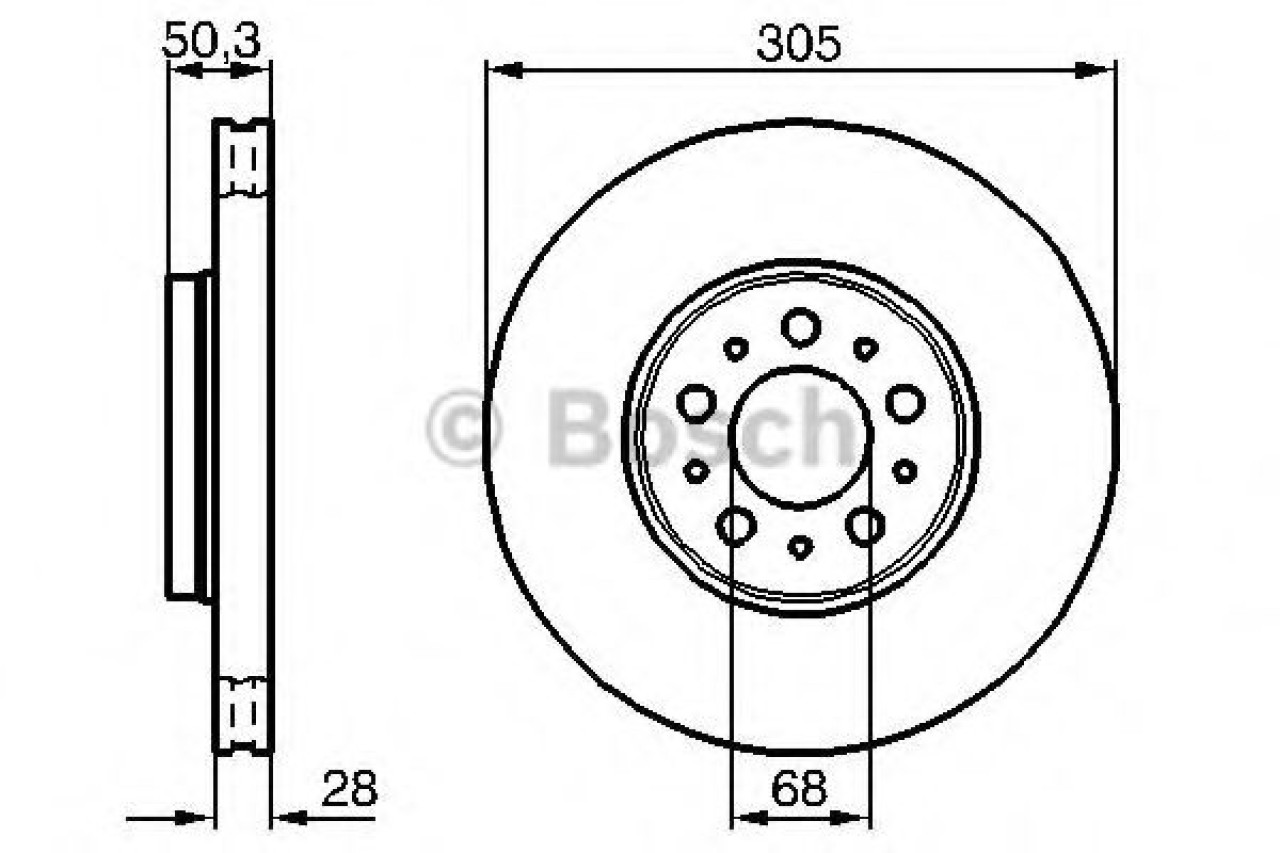 Disc frana VOLVO S80 I (TS, XY) (1998 - 2006) BOSCH 0 986 478 494 piesa NOUA