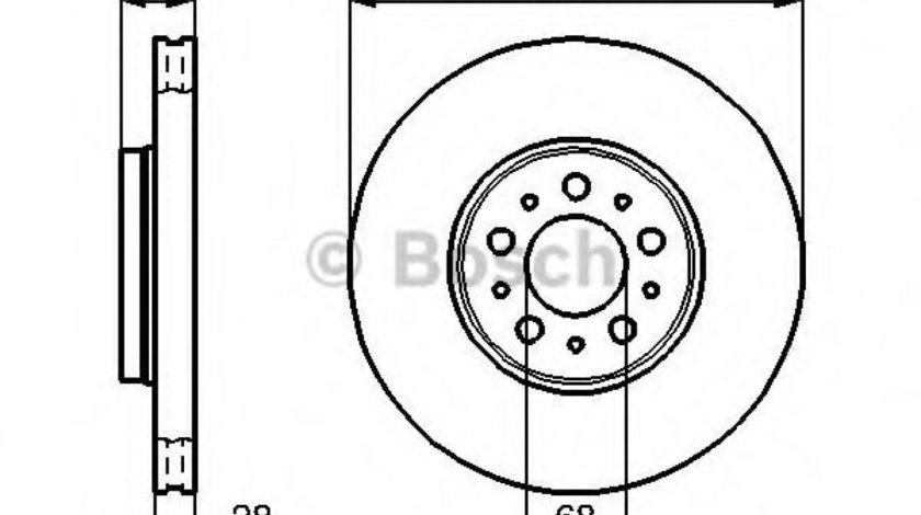 Disc frana VOLVO S80 I (TS, XY) (1998 - 2006) BOSCH 0 986 478 494 piesa NOUA