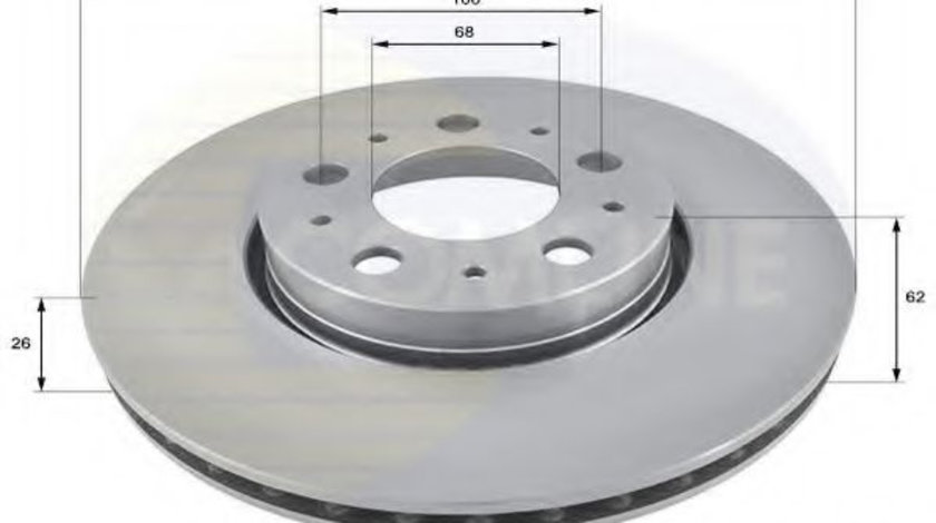 Disc frana VOLVO S80 I (TS, XY) (1998 - 2006) COMLINE ADC1907V piesa NOUA