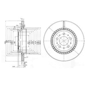 Disc frana VOLVO S80 II (AS) (2006 - 2016) KRIEGER 0950004339 piesa NOUA