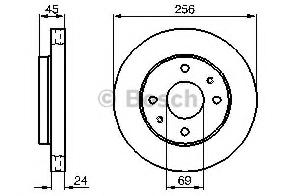 Disc frana VOLVO V40 Combi (VW) (1995 - 2004) BOSCH 0 986 478 531 piesa NOUA