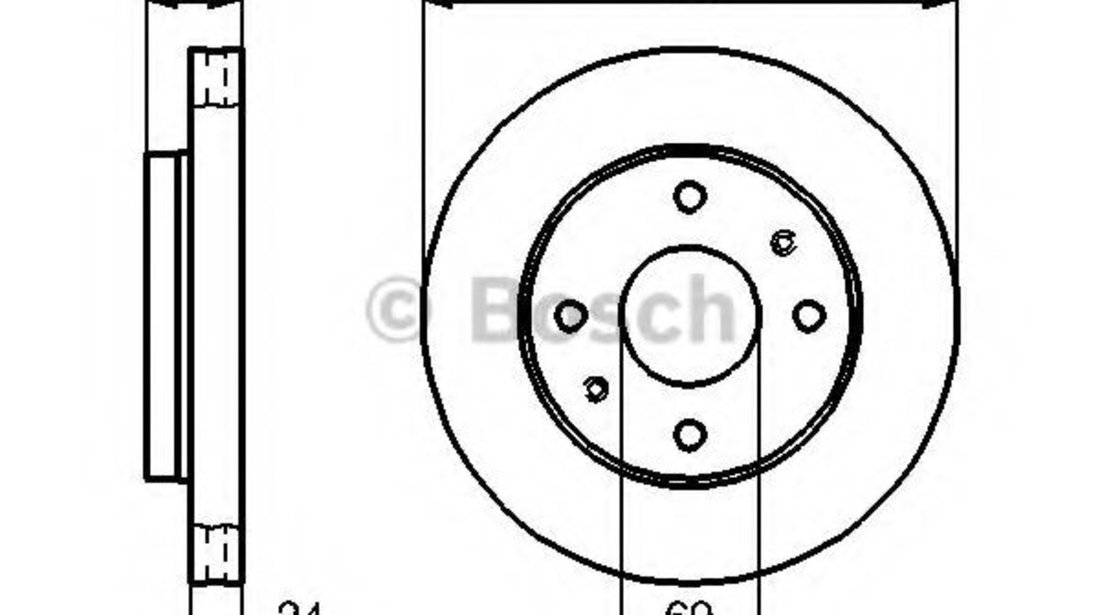 Disc frana VOLVO V40 Combi (VW) (1995 - 2004) BOSCH 0 986 478 531 piesa NOUA